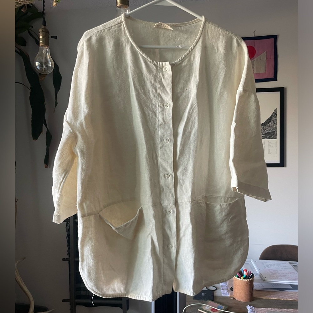 Beaton linen utility shirt
